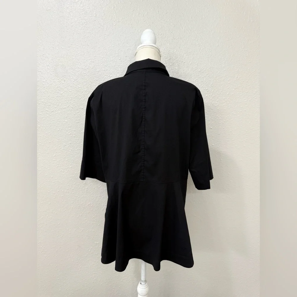 Lafayette 148 New York Plus Marla Blouse Women's Black XL - Picture 6 of 10